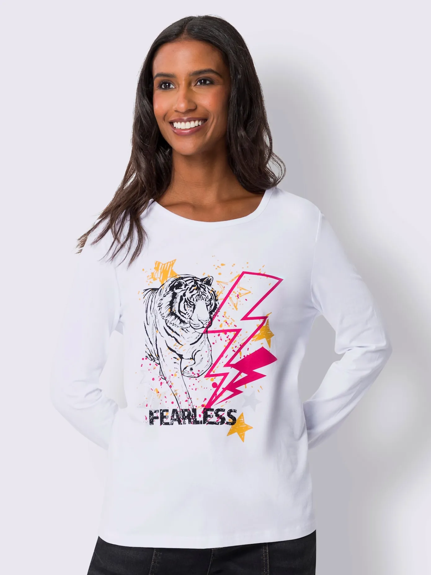 Mandarin T-Shirts<T-shirt à manches longues qualité coton doux sur la peau