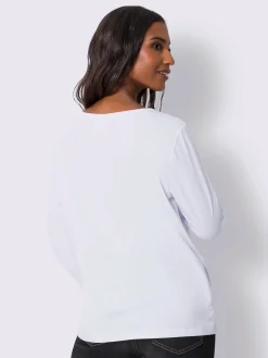 Mandarin T-Shirts<T-shirt à manches longues qualité coton doux sur la peau