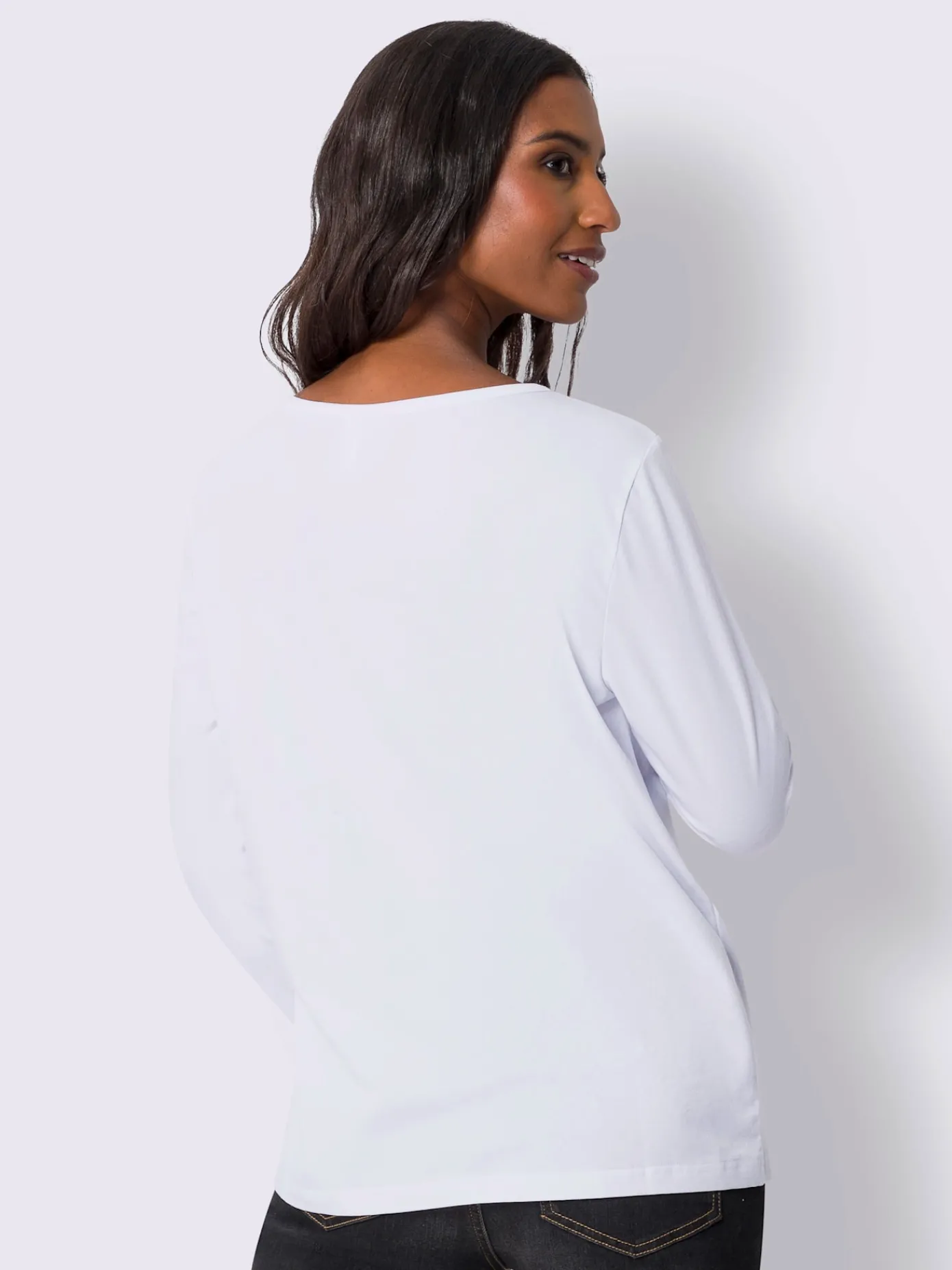 Mandarin T-Shirts<T-shirt à manches longues qualité coton doux sur la peau