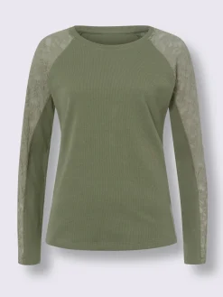 Linea Tesini T-Shirts<T-shirt à manches longues qualité jersey côtelée facile à entretenir