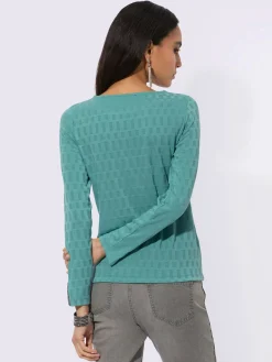 Creation L T-Shirts<T-shirt à manches longues qualité viscose douce