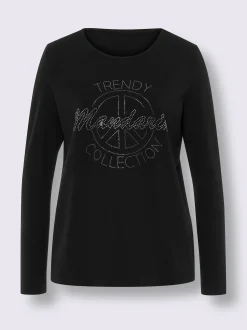 Mandarin T-Shirts<T-shirt à manches longues qualité coton doux sur la peau