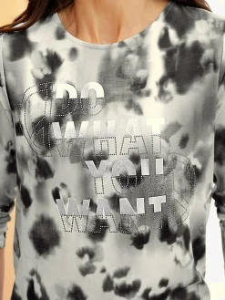 Mandarin T-Shirts<T-shirt à manches longues qualité viscose douce