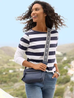 Best Connection T-Shirts<T-shirt à manches longues rayures tendance