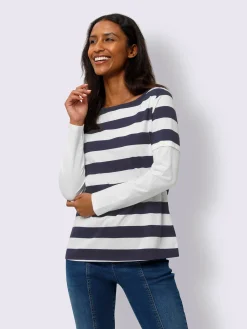 Best Connection T-Shirts<T-shirt à manches longues rayures tendance