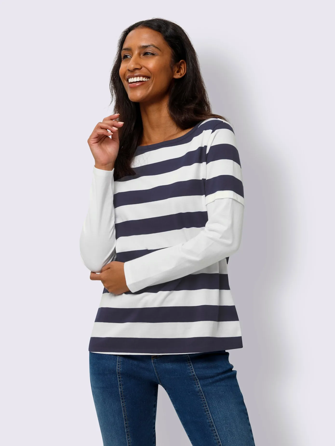 Best Connection T-Shirts<T-shirt à manches longues rayures tendance