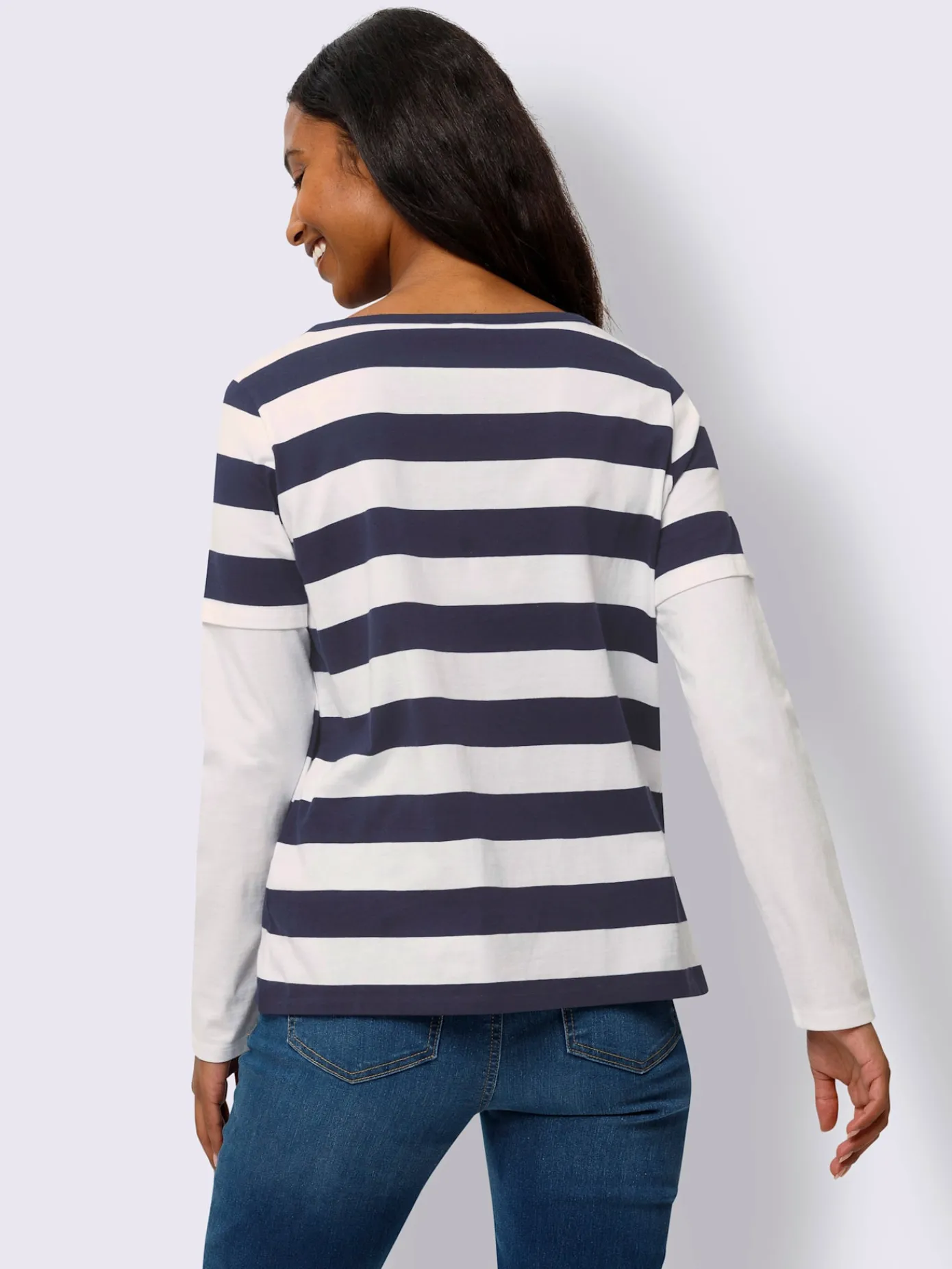 Best Connection T-Shirts<T-shirt à manches longues rayures tendance