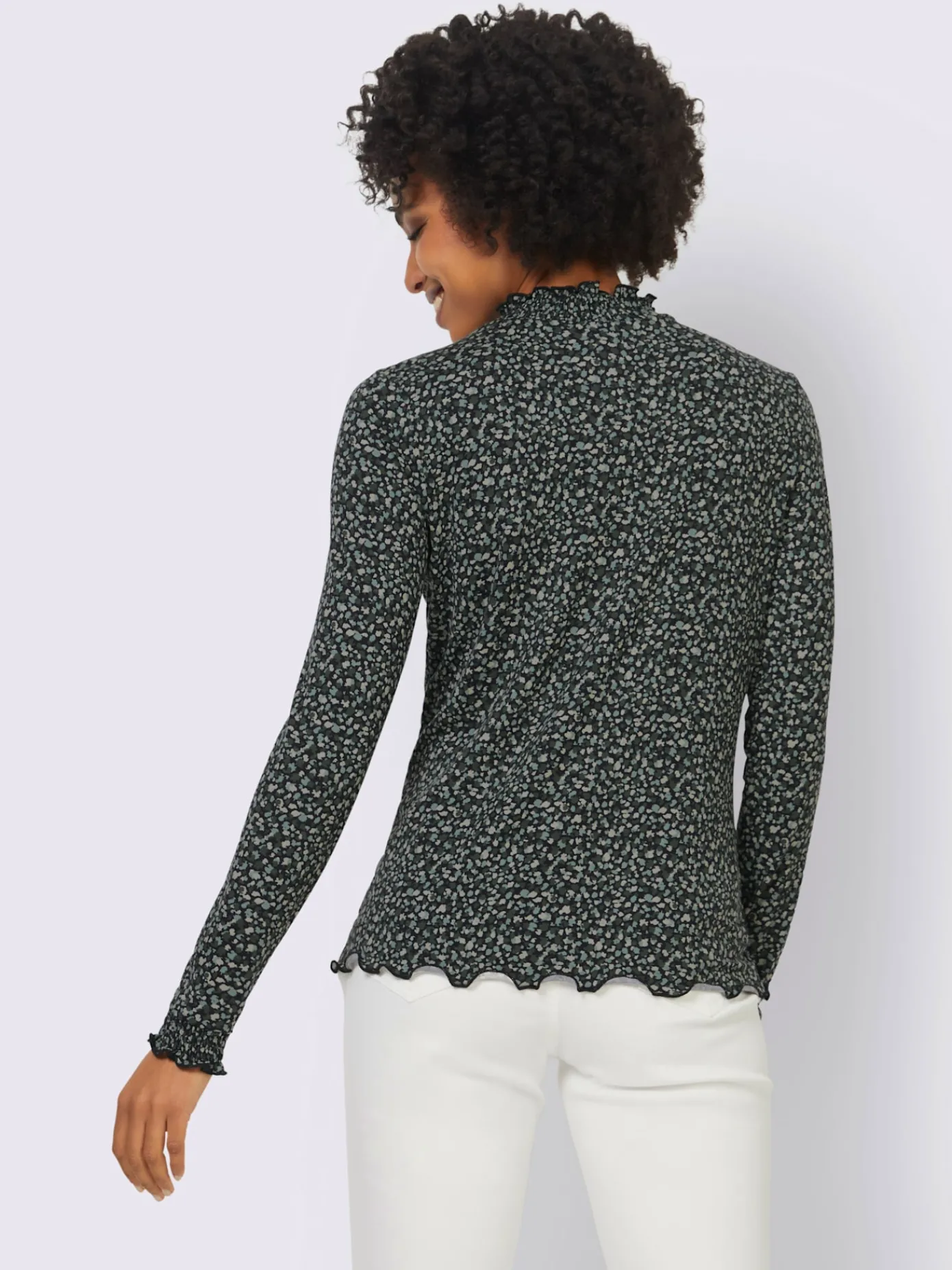 Linea Tesini T-Shirts<T-shirt à manches longues ravissant tissu imprimé