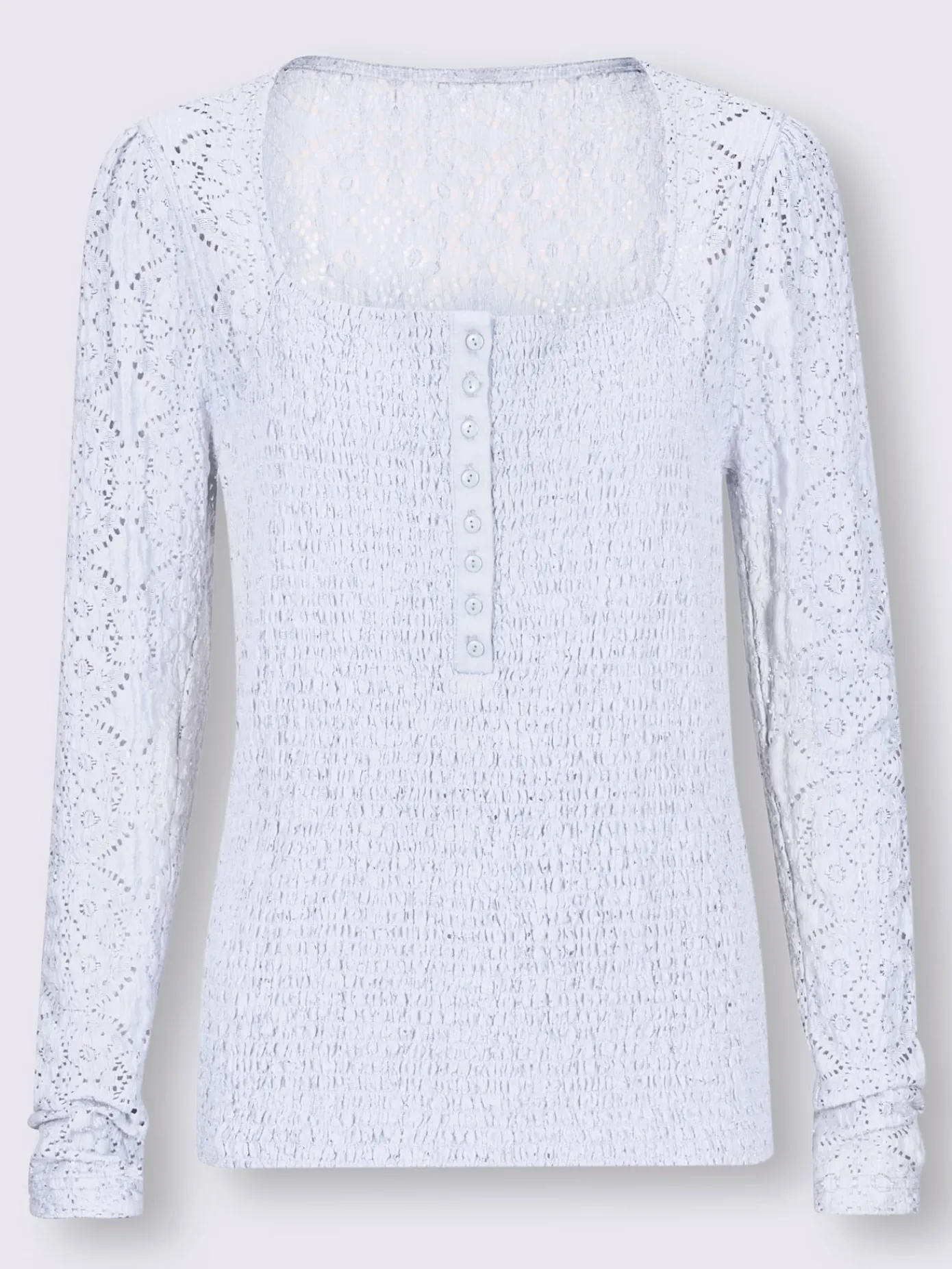 Linea Tesini T-Shirts<T-shirt à manches longues superbe empiècement en dentelle