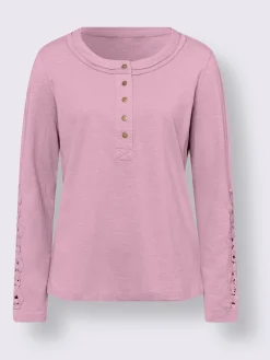 Linea Tesini T-Shirts<T-shirt à manches longues superbe empiècement en dentelle