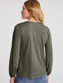 Linea Tesini T-Shirts<T-shirt à manches longues superbe motif à pois