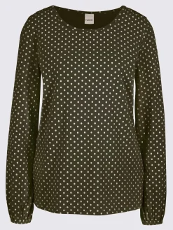 Linea Tesini T-Shirts<T-shirt à manches longues superbe motif à pois