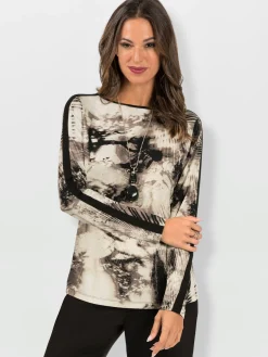 T-Shirts<T-shirt à manches longues viscose