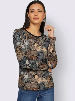 Creation L T-Shirts<T-shirt à manches longues viscose