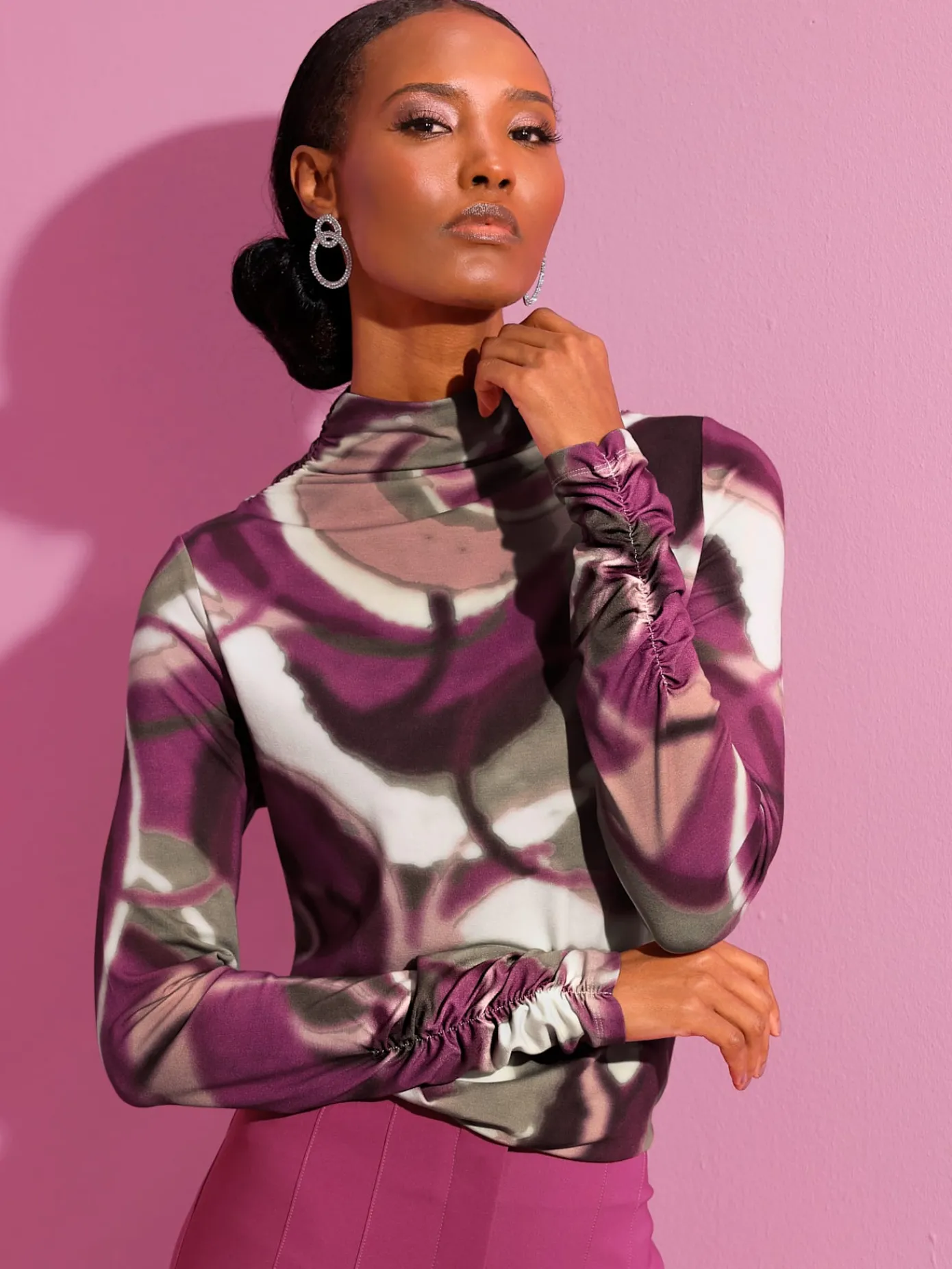 Creation L T-Shirts<T-shirt à manches longues viscose