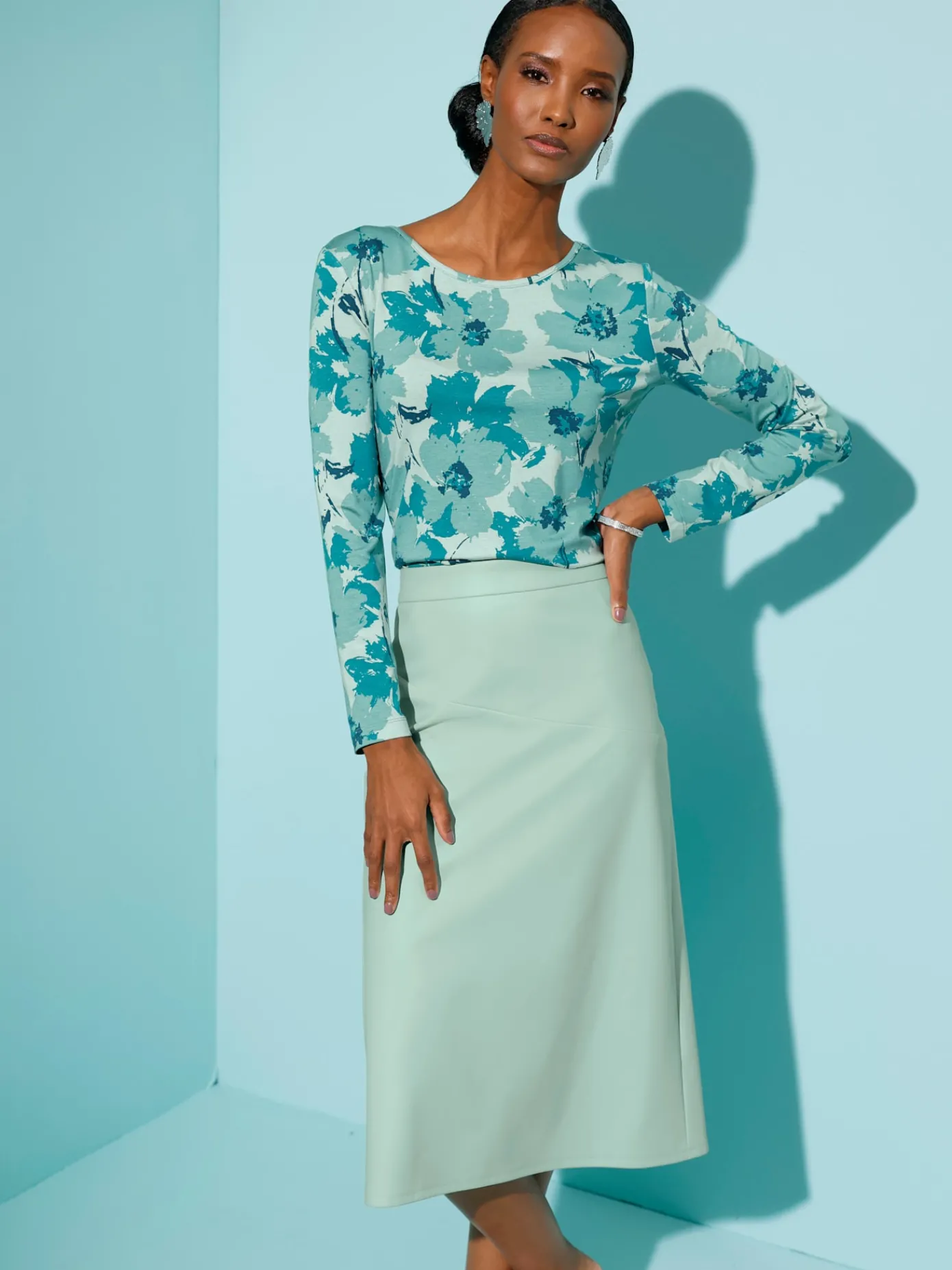 Creation L T-Shirts<T-shirt à manches longues viscose