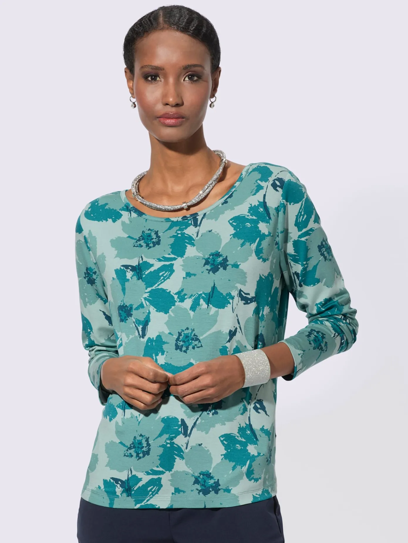 Creation L T-Shirts<T-shirt à manches longues viscose