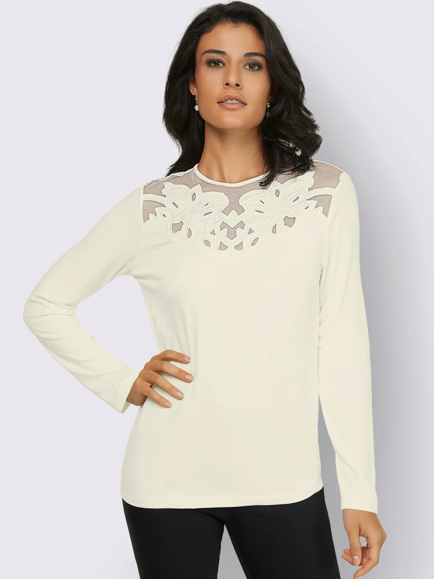 Creation L T-Shirts<T-shirt à manches longues viscose