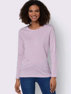 Collection L T-Shirts<T-shirt à rayures 50% coton