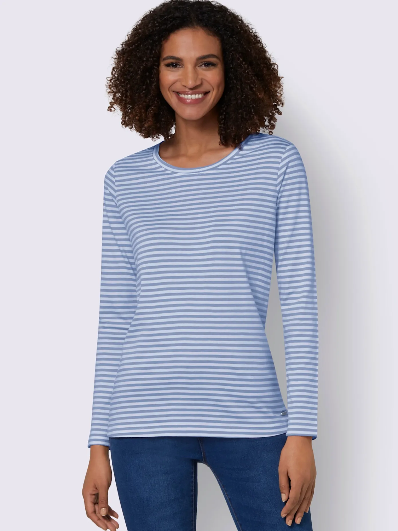 Collection L T-Shirts<T-shirt à rayures 50% coton