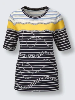 CREATION L PREMIUM T-Shirts<T-shirt à rayures 95% modal