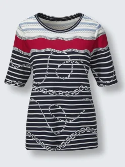 CREATION L PREMIUM T-Shirts<T-shirt à rayures 95% modal