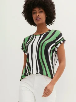 T-Shirts<T-shirt à rayures avec viscose (ecovero)