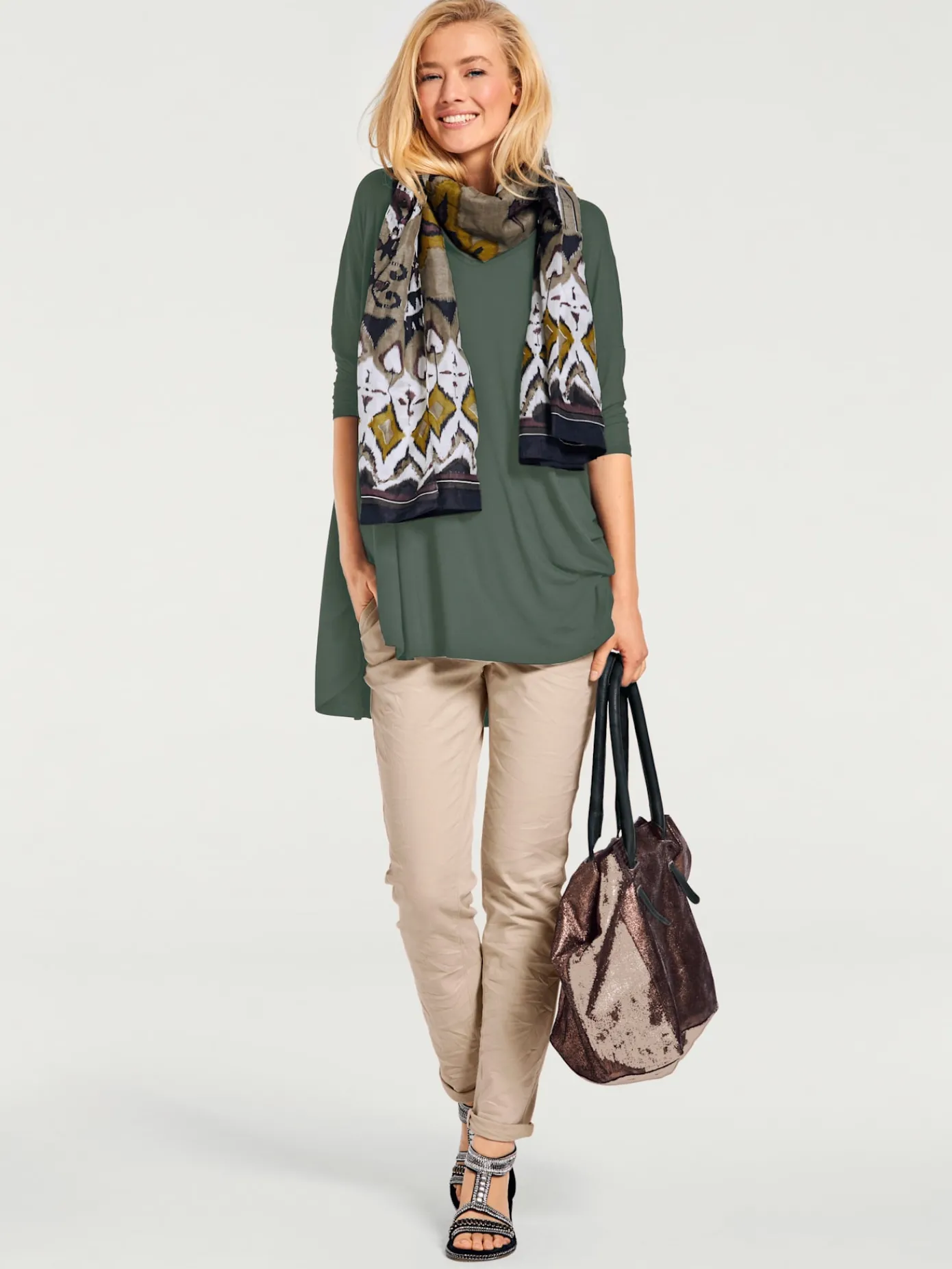 Linea Tesini T-Shirts<T-shirt ample look sportif décontracté