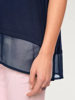 Linea Tesini T-Shirts<T-shirt ample tissu léger à l'ourlet