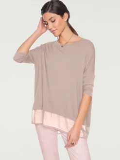 Linea Tesini T-Shirts<T-shirt ample tissu léger à l'ourlet