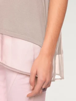 Linea Tesini T-Shirts<T-shirt ample tissu léger à l'ourlet