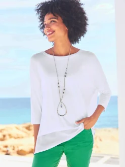 Linea Tesini T-Shirts<T-shirt ample tissu léger à l'ourlet