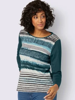 Collection L T-Shirts<T-shirt avec un imprimé tendance et manches longues