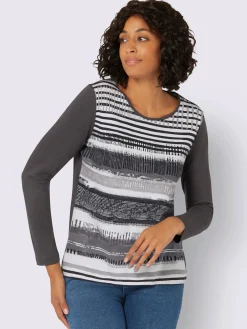 Collection L T-Shirts<T-shirt avec un imprimé tendance et manches longues