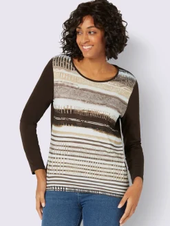 Collection L T-Shirts<T-shirt avec un imprimé tendance et manches longues