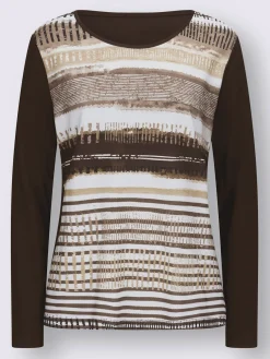 Collection L T-Shirts<T-shirt avec un imprimé tendance et manches longues