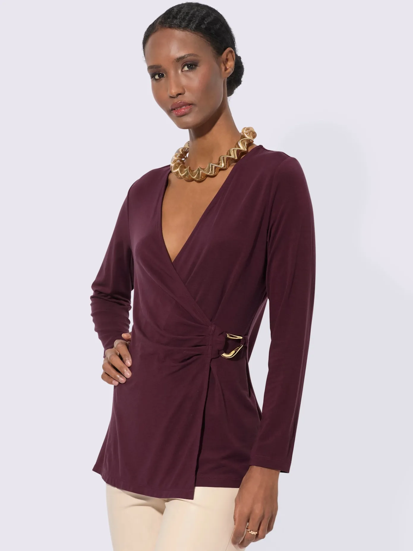 Creation L T-Shirts<T-shirt cache-cœur 96% lyocell (tencel)