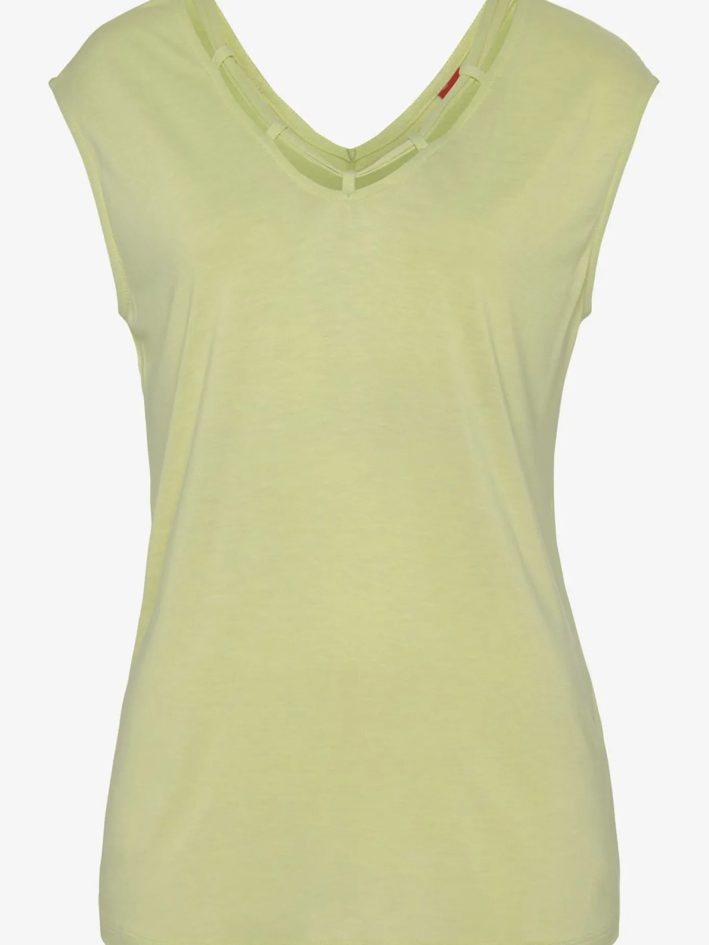 s.Oliver T-Shirts<T-shirt col v avec cordons