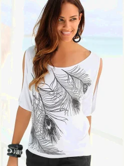 LASCANA T-Shirts<T-shirt de plage imprimé