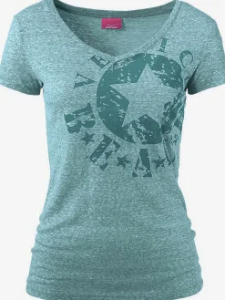 Venice Beach T-Shirts<T-shirt de plage imprimé devant sur le côté pour un look vintage tendance