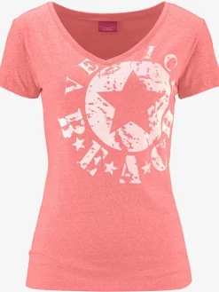 Venice Beach T-Shirts<T-shirt de plage imprimé devant sur le côté pour un look vintage tendance