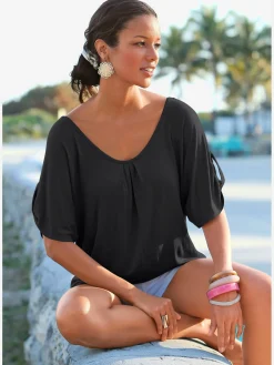 LASCANA T-Shirts<T-shirt de plage joli détail crochet au dos