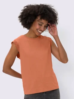 Linea Tesini T-Shirts<T-shirt empiècement en dentelle