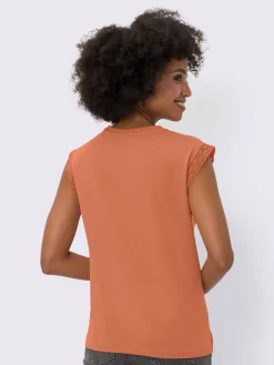 Linea Tesini T-Shirts<T-shirt empiècement en dentelle