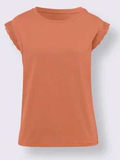 Linea Tesini T-Shirts<T-shirt empiècement en dentelle