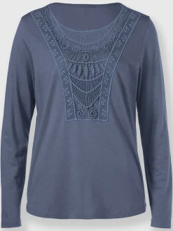 T-Shirts<T-shirt en dentelle 50% modal