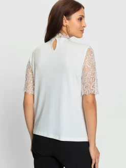 Fair Lady T-Shirts<T-shirt en dentelle avec dentelle transparente