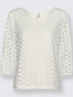 Fair Lady Tenues De Cérémonie|T-Shirts<T-shirt en dentelle dentelle aux manches