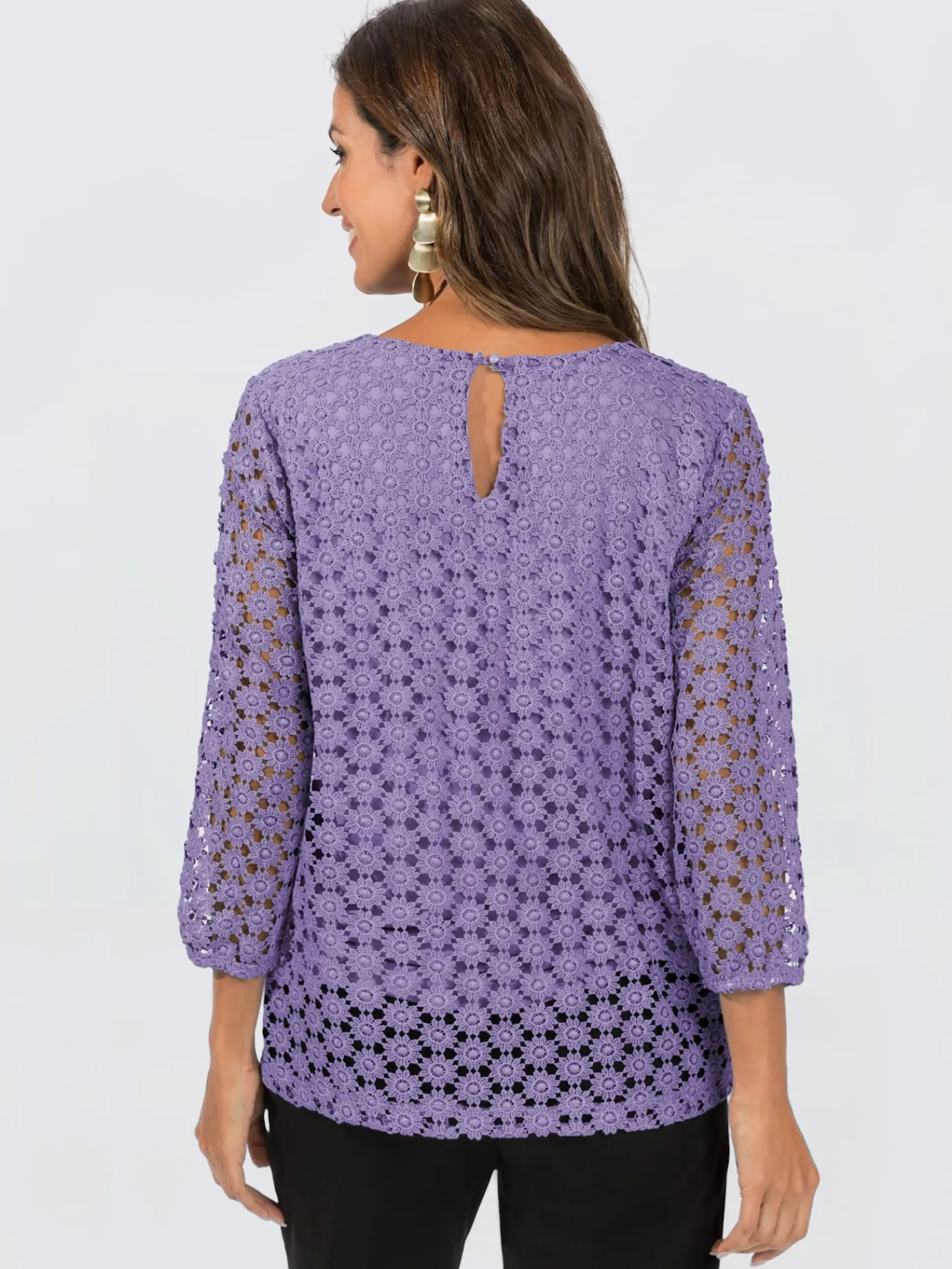 Fair Lady Tenues De Cérémonie|T-Shirts<T-shirt en dentelle dentelle aux manches