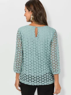 Fair Lady Tenues De Cérémonie|T-Shirts<T-shirt en dentelle dentelle aux manches